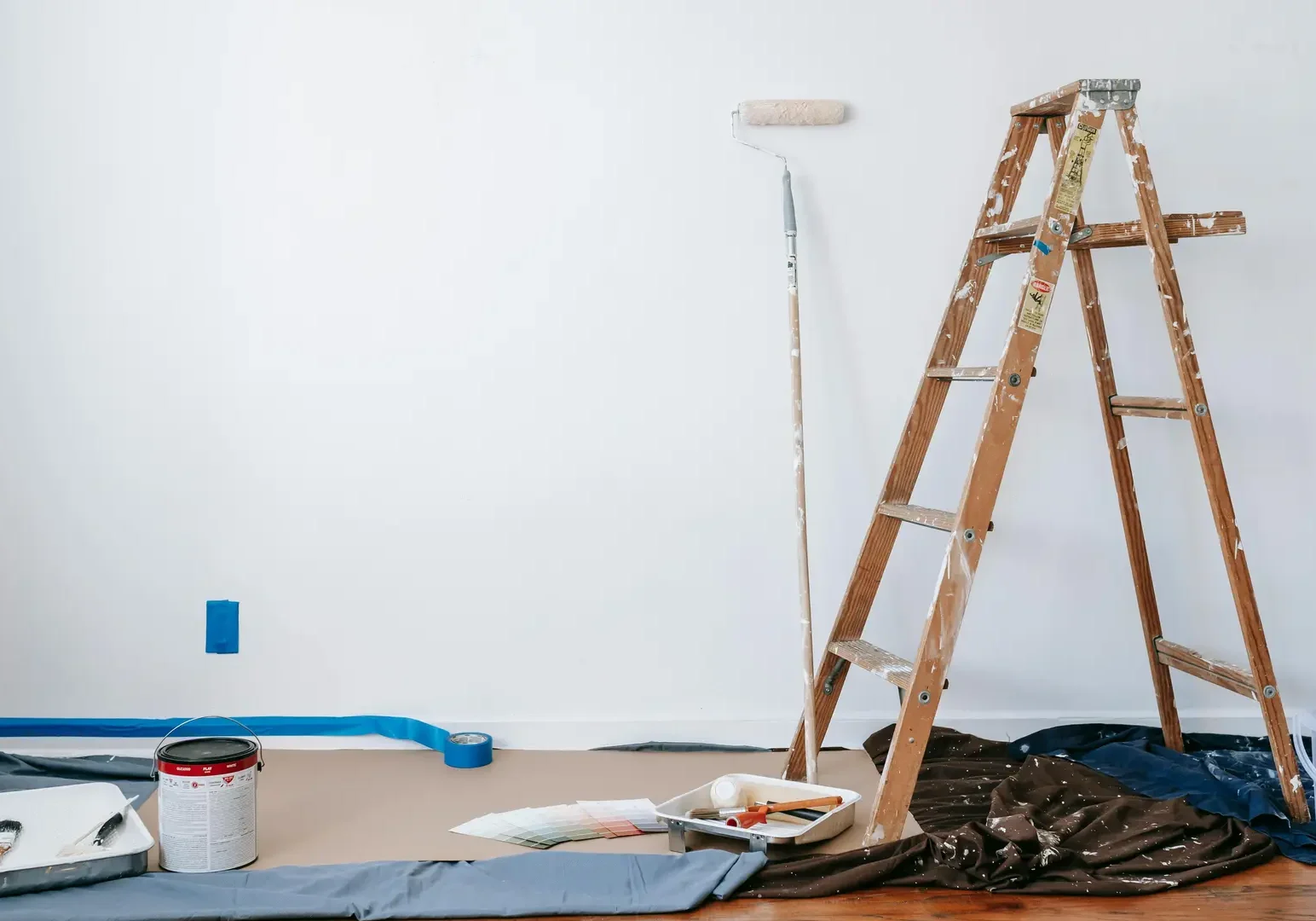 A room under renovations.